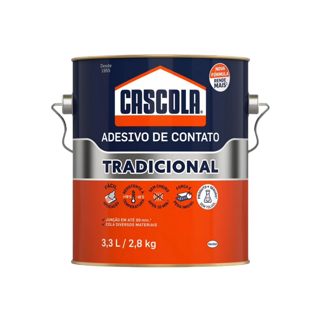 Adesivo Cola de Contato Tradicional Sem Tuluol 2,8kg Cascola