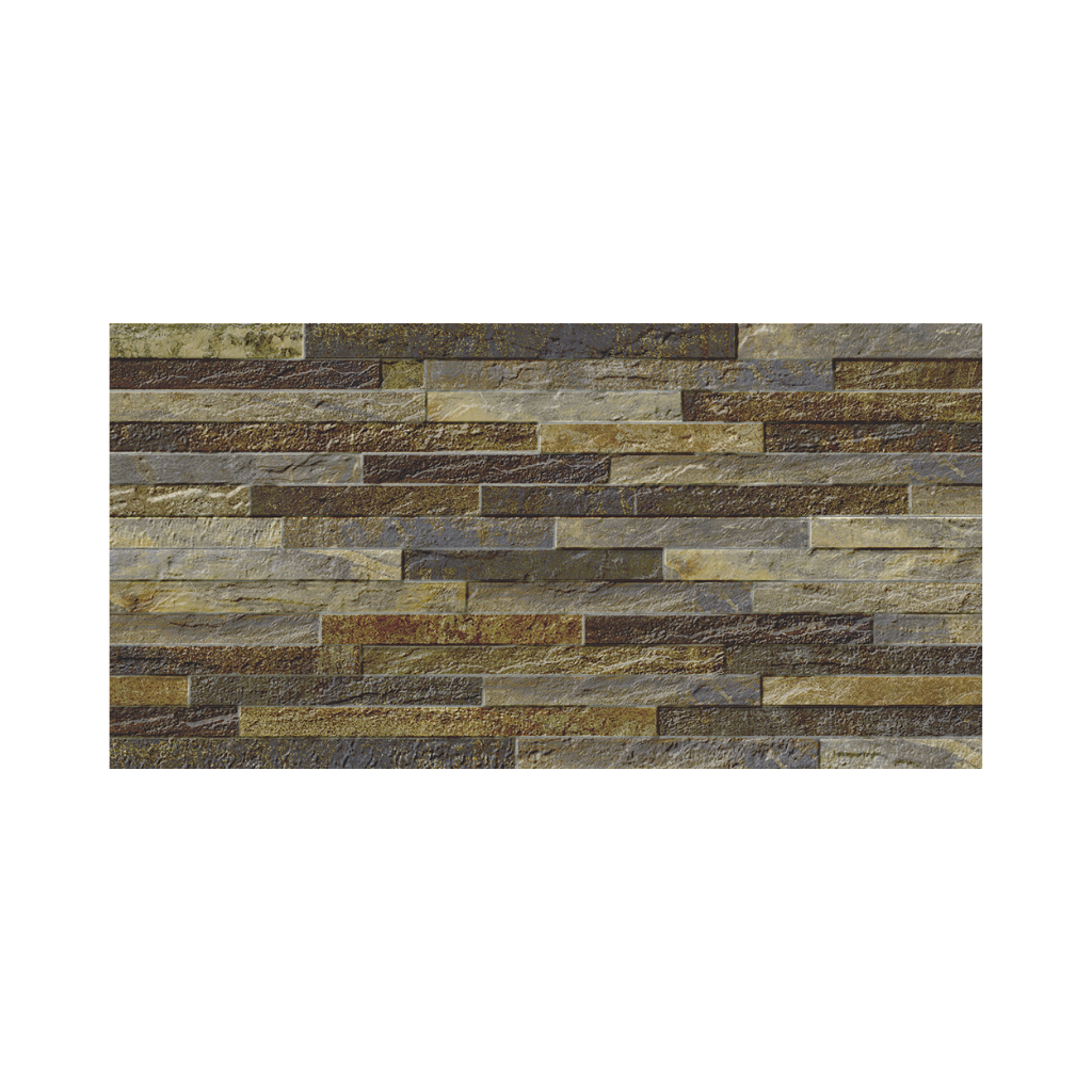 Revestimento Cerâmico Decorativo Pedra Ferrugem Retificado 39x75cm Minerale Ferro Incopisos