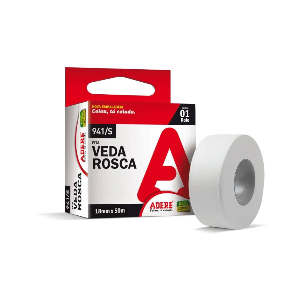 Fita Veda Rosca Branca 18mmx50m Adere
