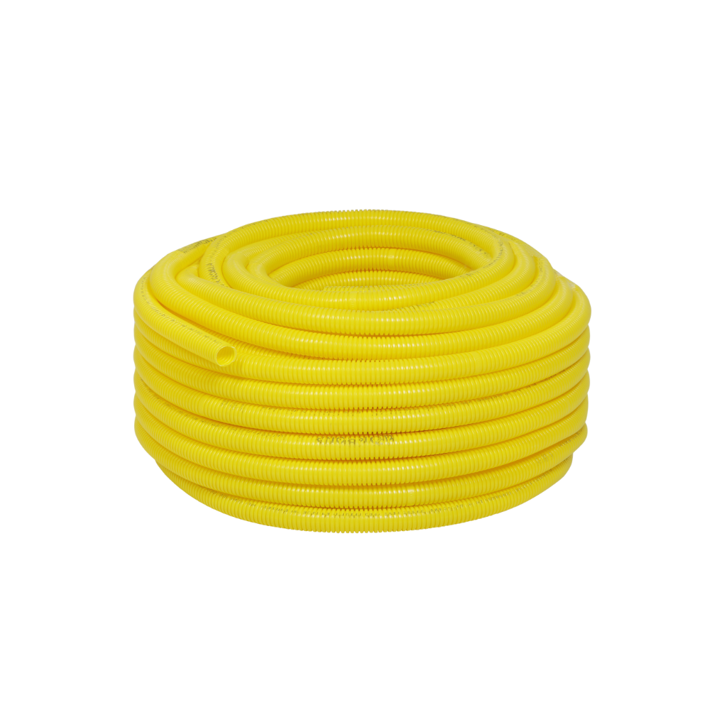 Mangueira Eletroduto de PVC Corrugado Leve Amarelo 20mm (1/2'')