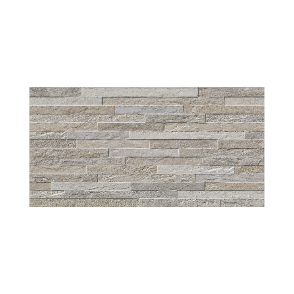 Revestimento Cerâmico Decorativo Pedra Bege Retificado 39x75cm Minerale Beige Incopisos