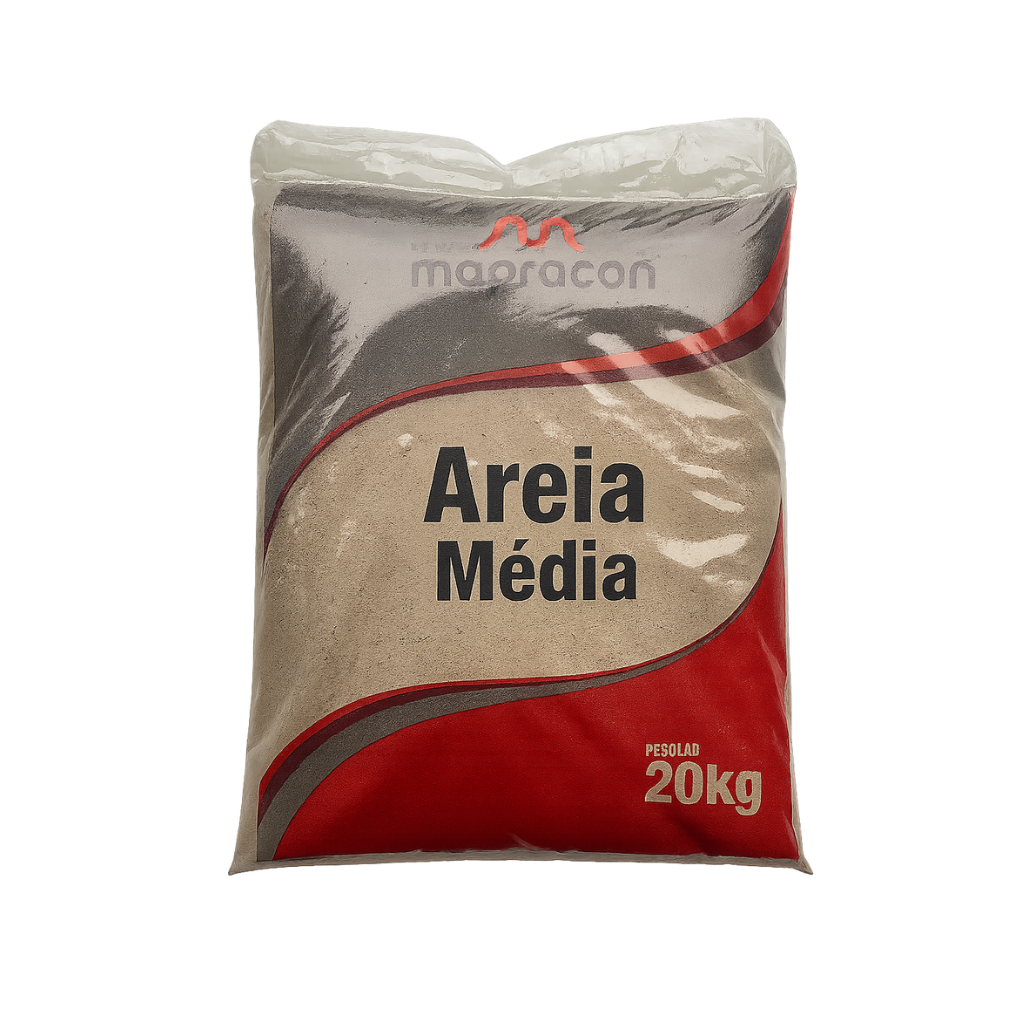 Areia Média Ensacada 20kg Mapracon