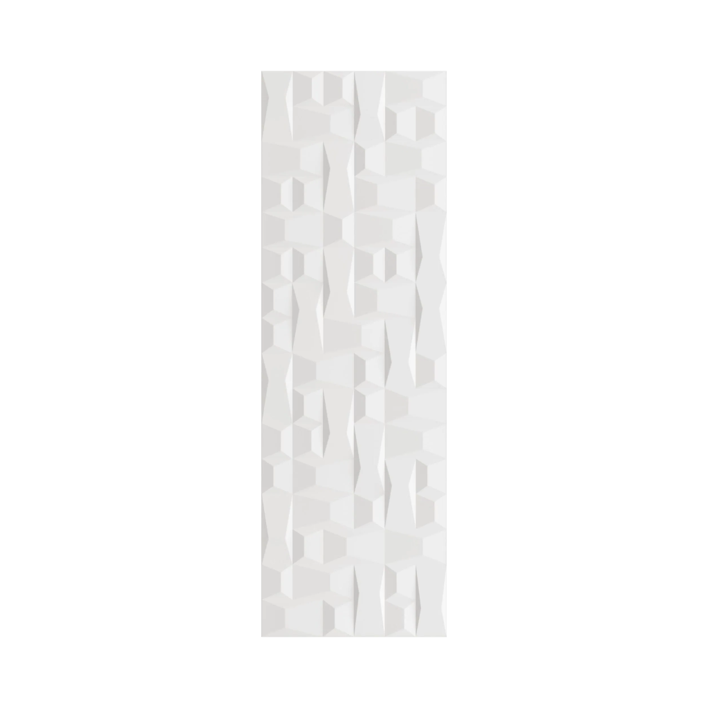 Revestimento Decorativo Branco Retificado 33x100cm Sensorial Forma WH Matte Portinari