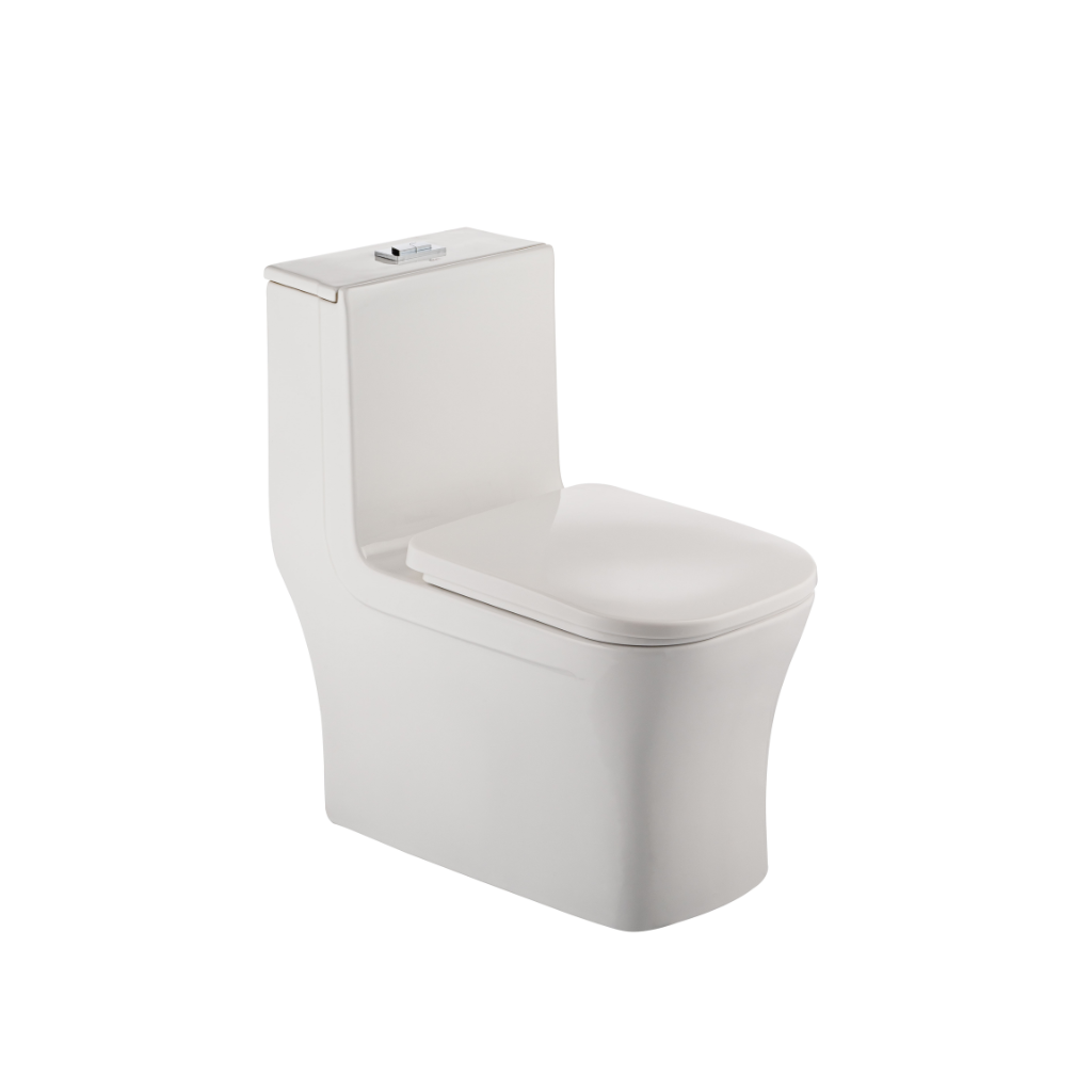 Vaso Sanitário Monobloco Quadrado com Kit Instalação Branco Eco Metais