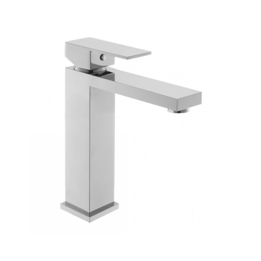 Torneira Misturador Monocomando de Bancada para Lavatório Quadratta Cromado Kromma