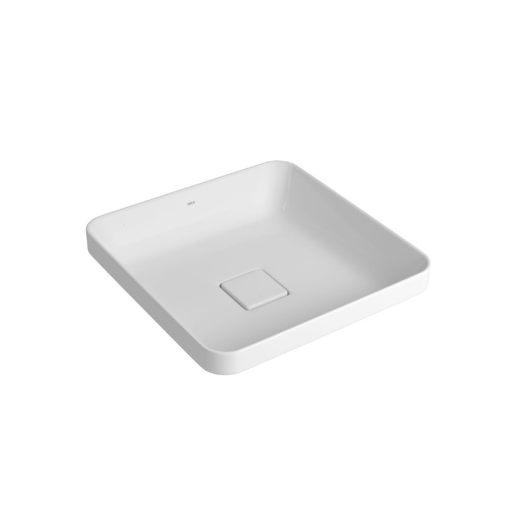 Cuba Quadrada de Sobrepor Slim 40cm Branca Deca