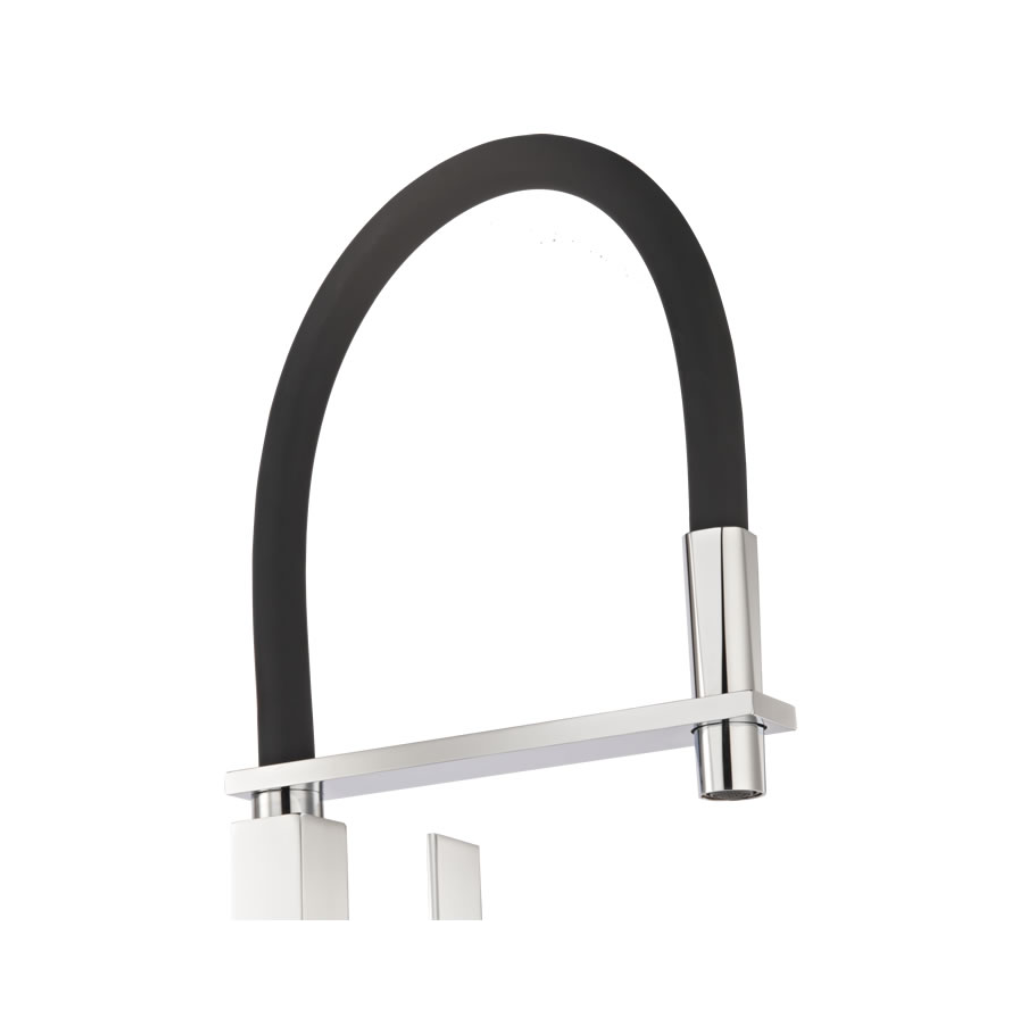 Torneira Misturador Monocomando de Bancada Gourmet Quadrado Bica Auxiliar de Silicone Eco Metais