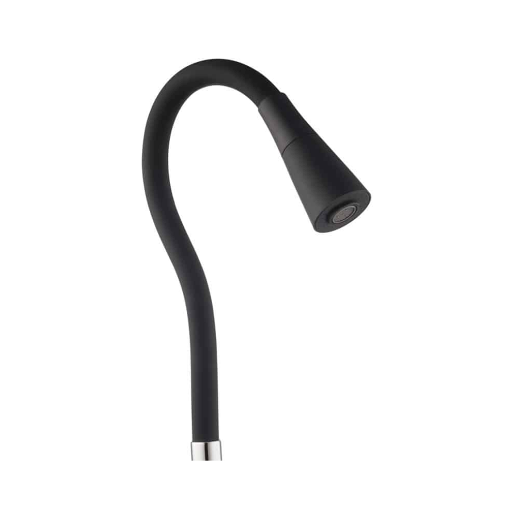 Torneira Misturador Monocomando de Bancada Gourmet Bica Silicone e Dois Jatos Cromado Eco Metais