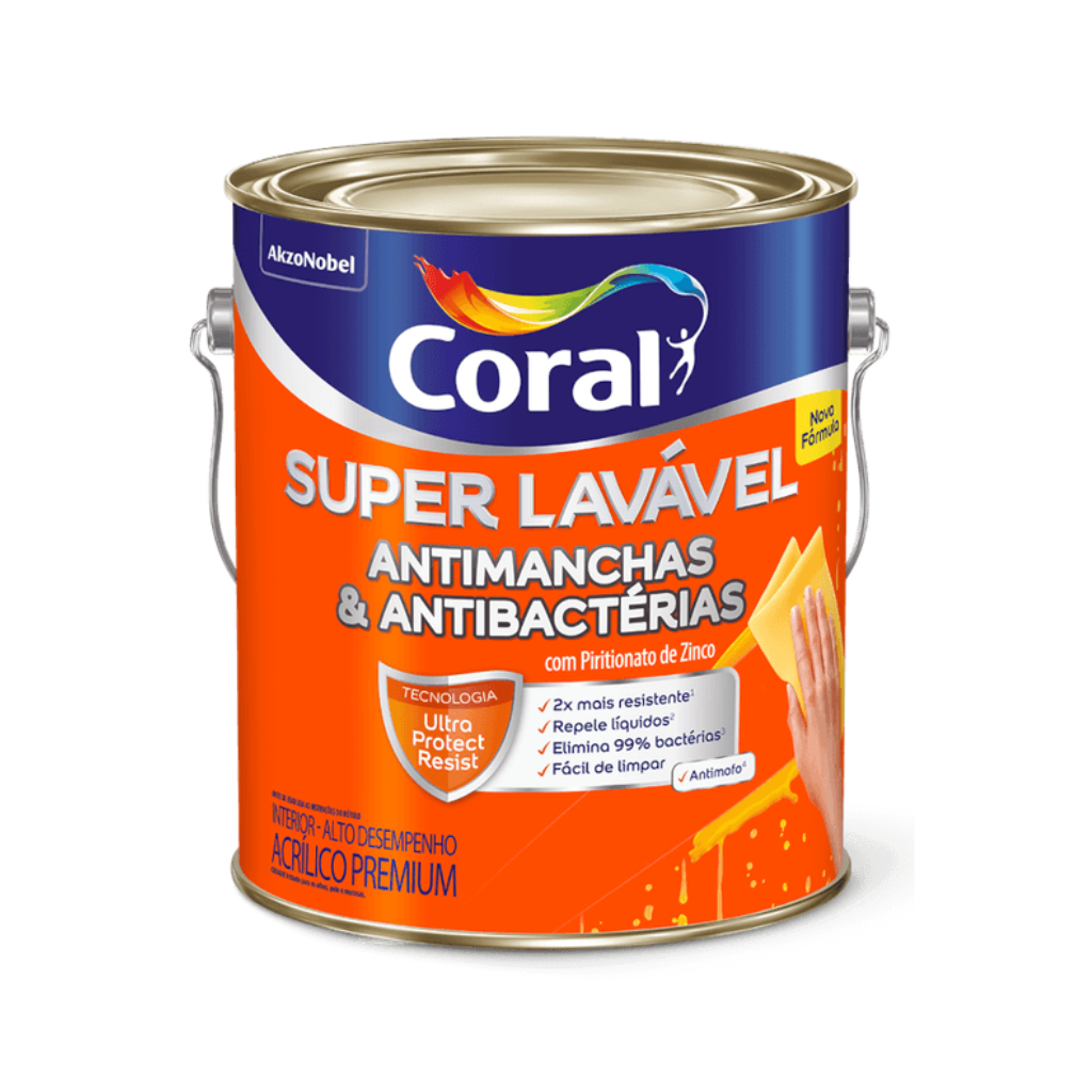 Tinta Acrílica Super Lavável Acetinada Coral