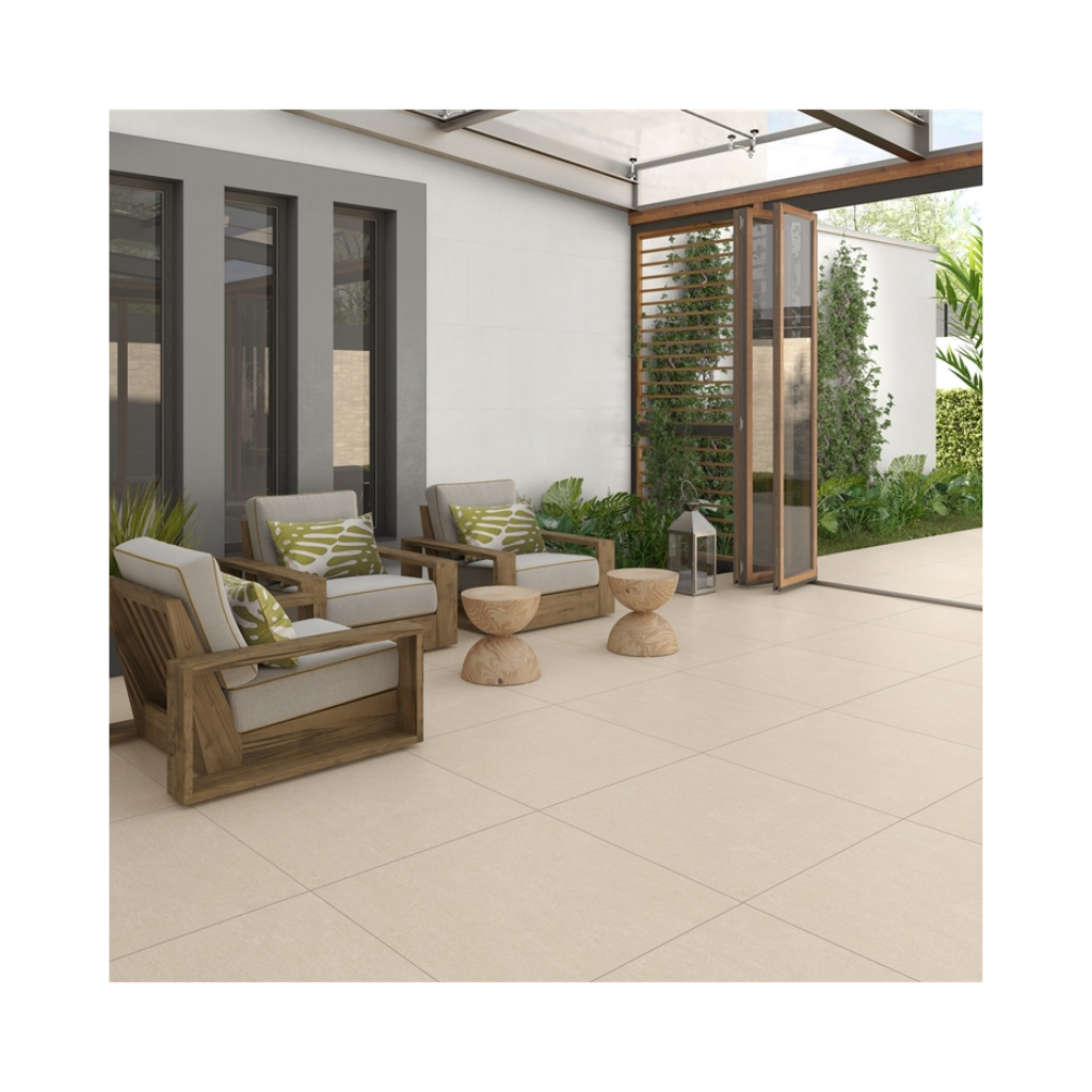 Porcelanato Cimenício Acetinado Retificado 83x83cm Detroit Off White Helena