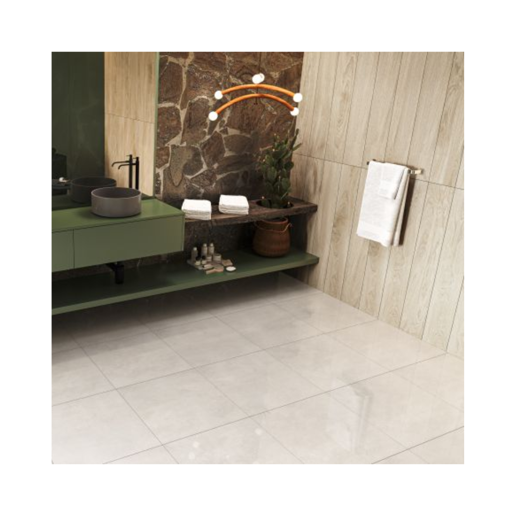 Porcelanato Cimentício Acetinado Retificado 61x61cm Quebec Dark Grey Gaudi