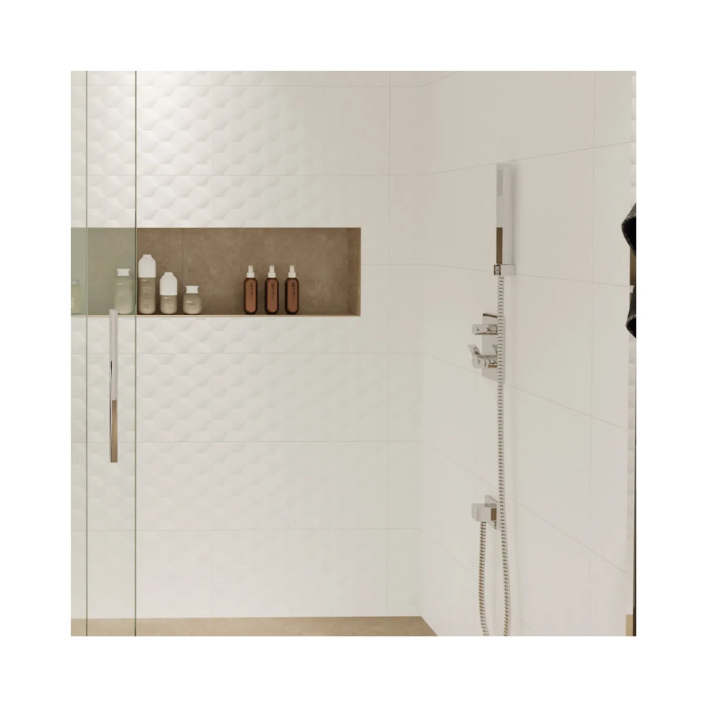 Porcelanato Decorativo Cinza Retificado 29,1x58,4cm Charm Cubic WH Portinari