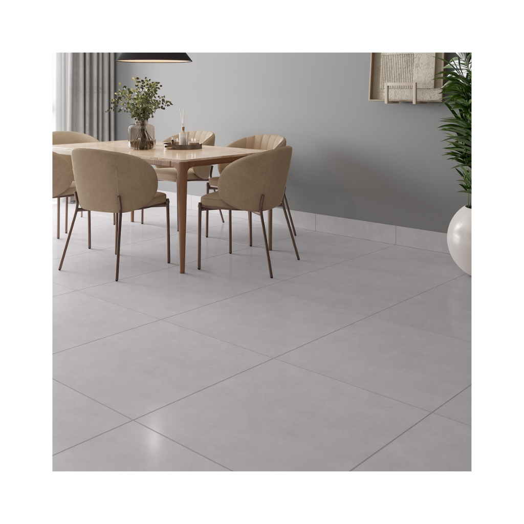 Piso Cerâmico Cimentício Acetinado Retificado 75x75cm Urban Silver Incopisos