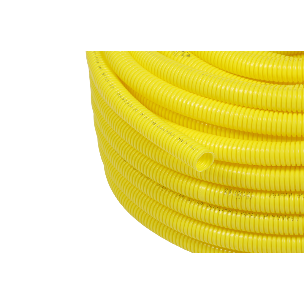 Mangueira Eletroduto de PVC Corrugado Leve Amarelo 20mm (1/2'')