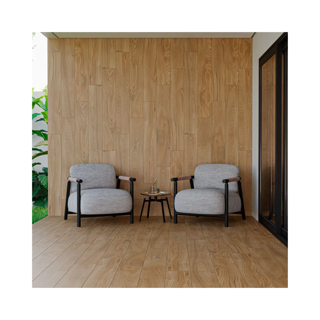 Porcelanato Amadeirado Externo Retificado 20x122cm Castanho Mate Embramaco