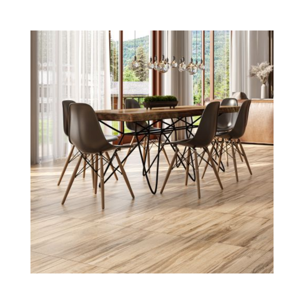 Porcelanato Amadeirado Acetinado Retificado 61x61cm EcoTech Carvalho Gaudi