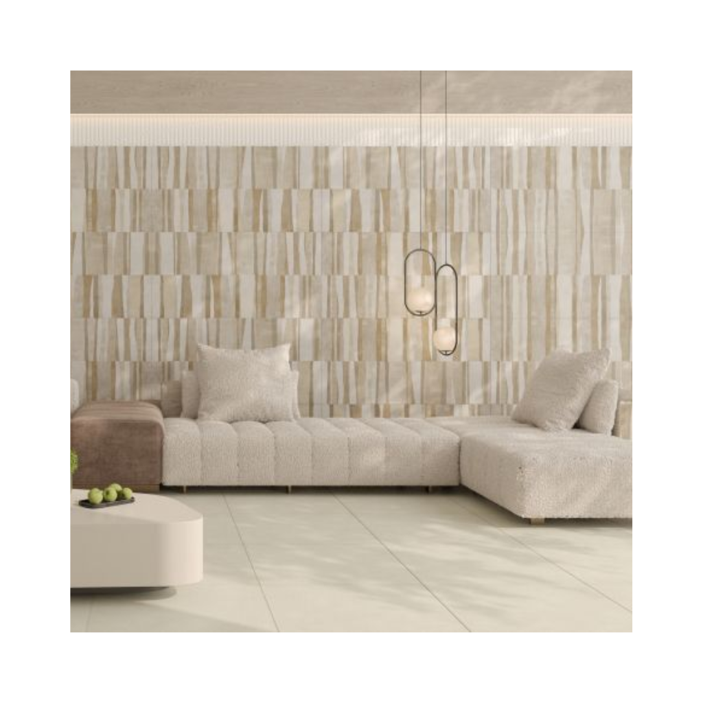 Porcelanato Cimentício Acetinado Retificado 61x61cm Concreta Beige Gaudi