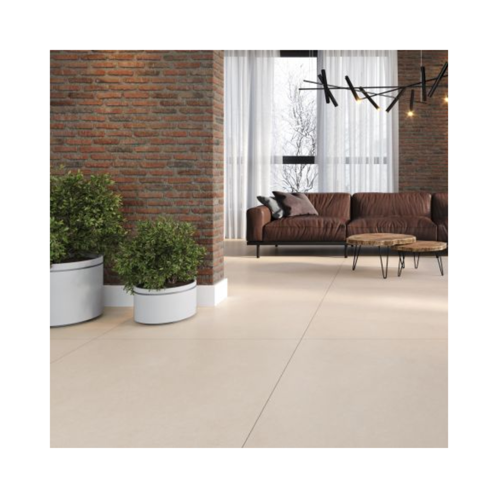 Porcelanato Cimentício Acetinado Retificado 120x120 Broadway Nude Gaudi