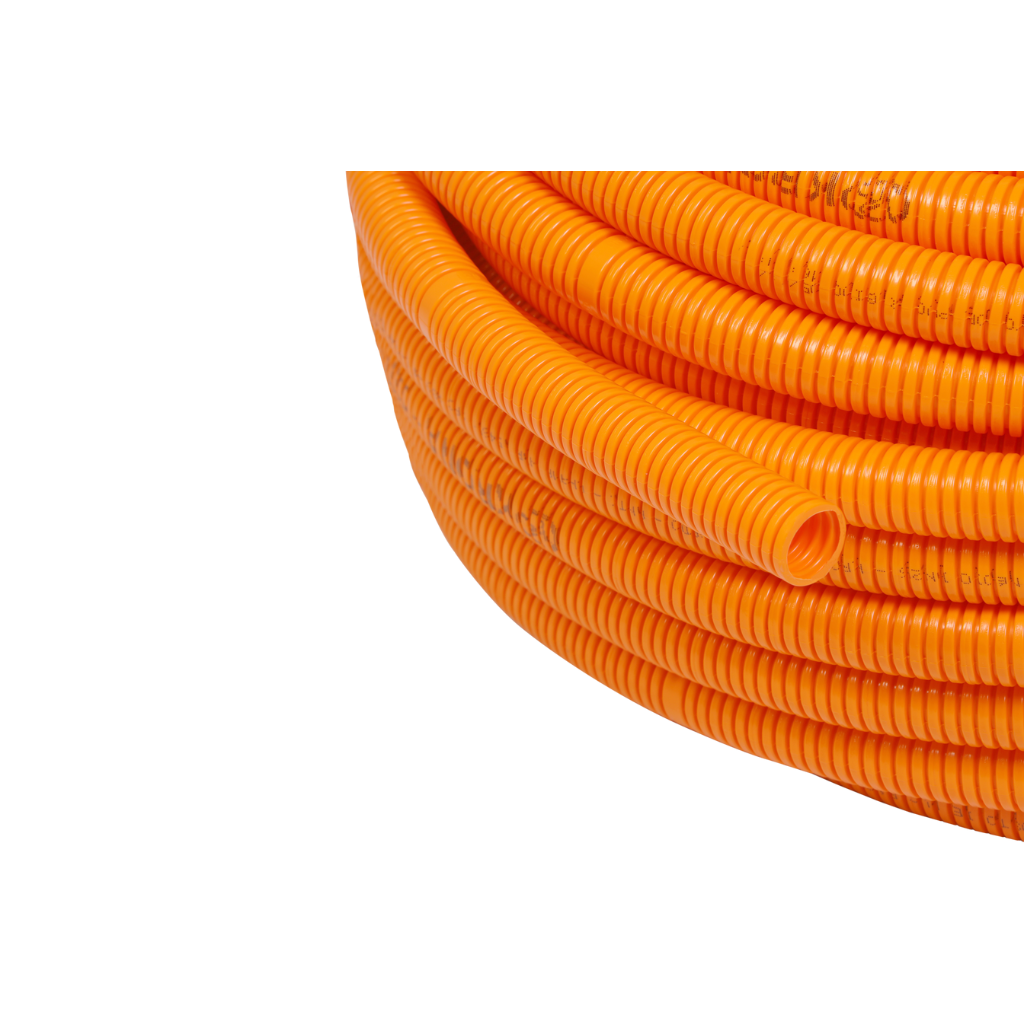 Mangueira Eletroduto de PVC Corrugado Reforçado Laranja 20mm (1/2'')