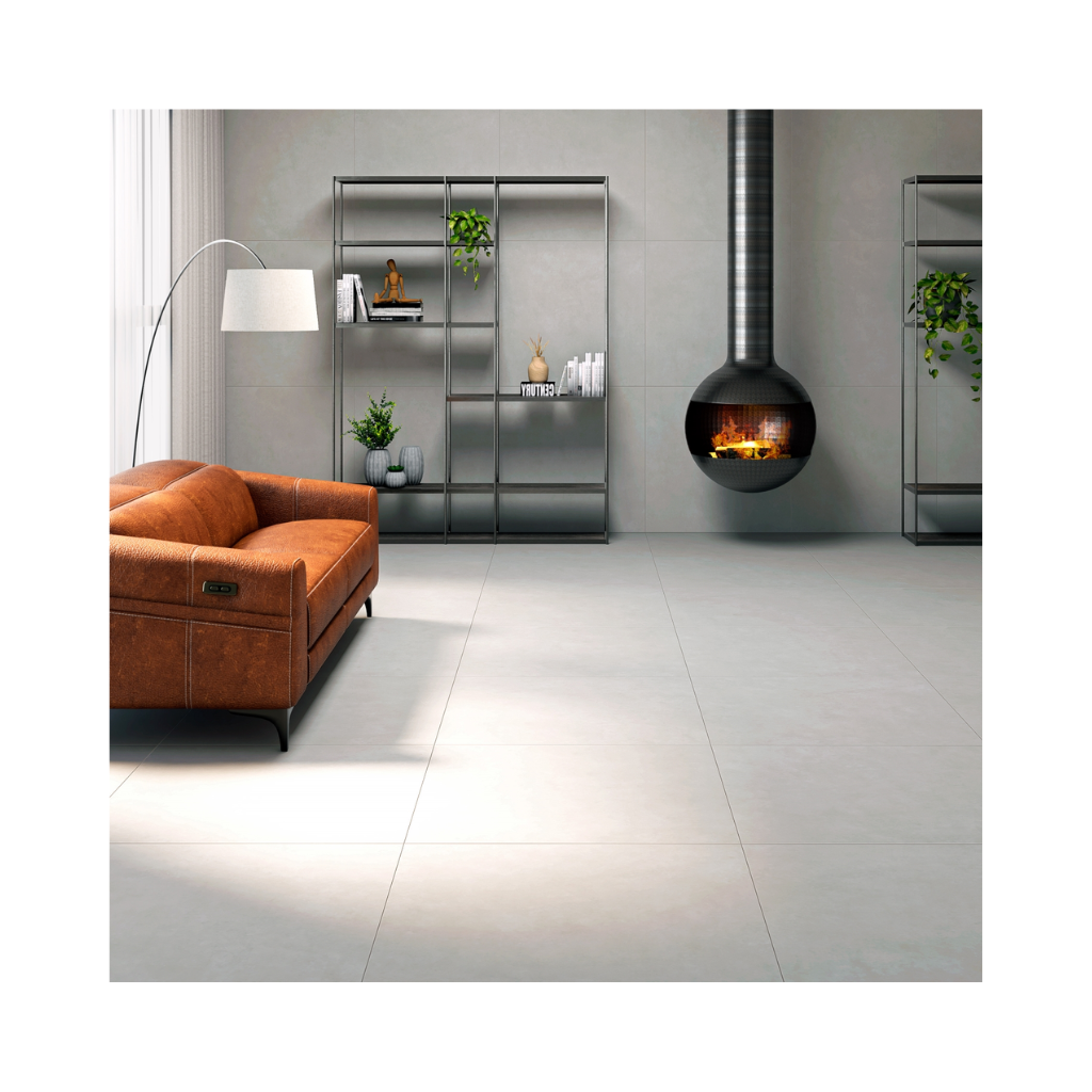 Porcelanato Cimentício Acetinado Retificado 121x121 Detroit Grigio Helena