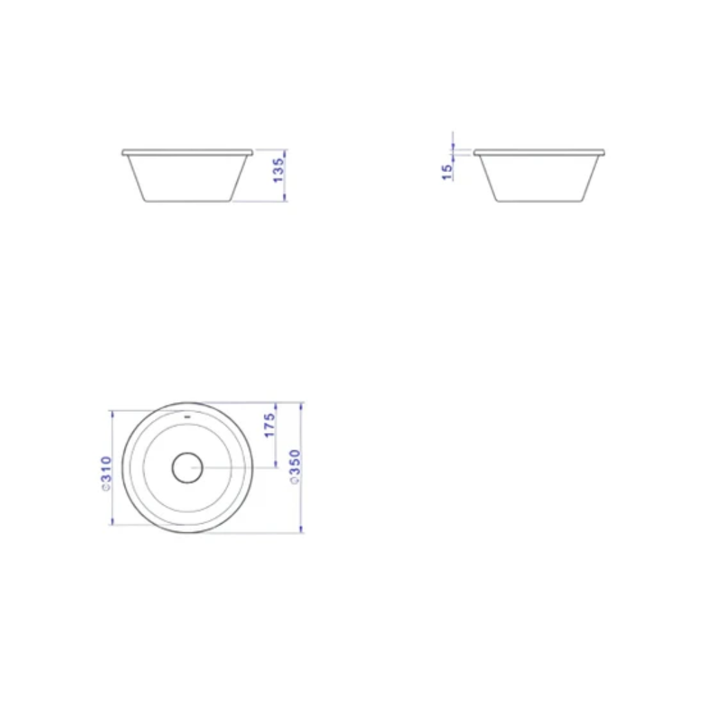 Cuba Redonda de Embutir Slim 30cm Branca Deca