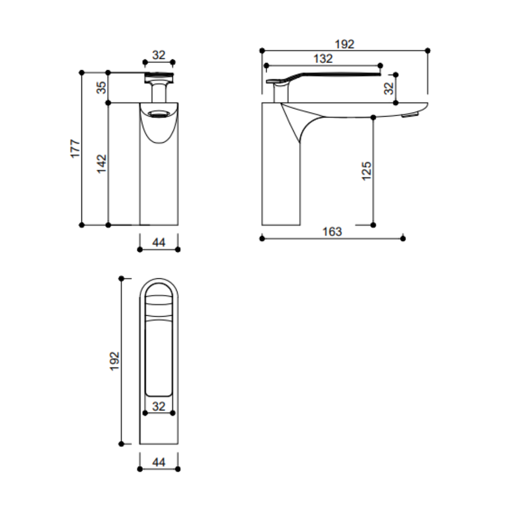 Torneira Misturador Monocomando de Bancada para Lavatório Vivere Cromado Kromma