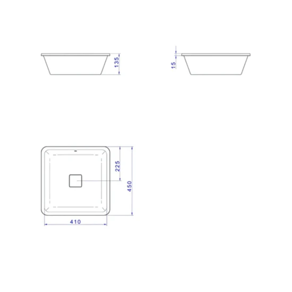 Cuba Quadrada de Embutir Slim 30cm Branca Deca