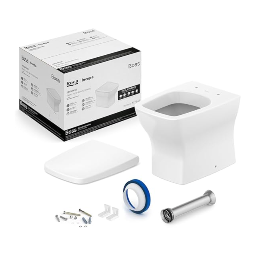 Vaso Sanitário Convencional e Kit de Instalação Boss Incepa Branco