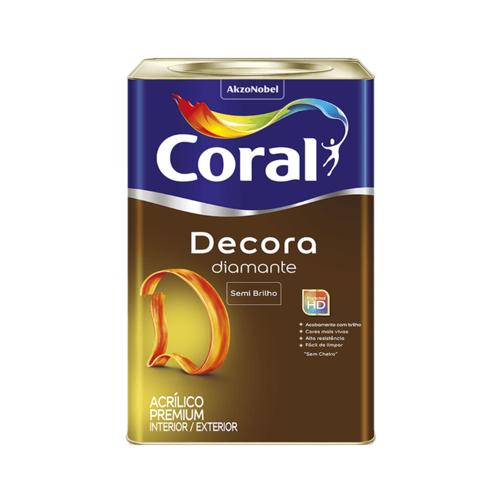 Tinta Acrílica Decora Diamante Semi Brilho Coral
