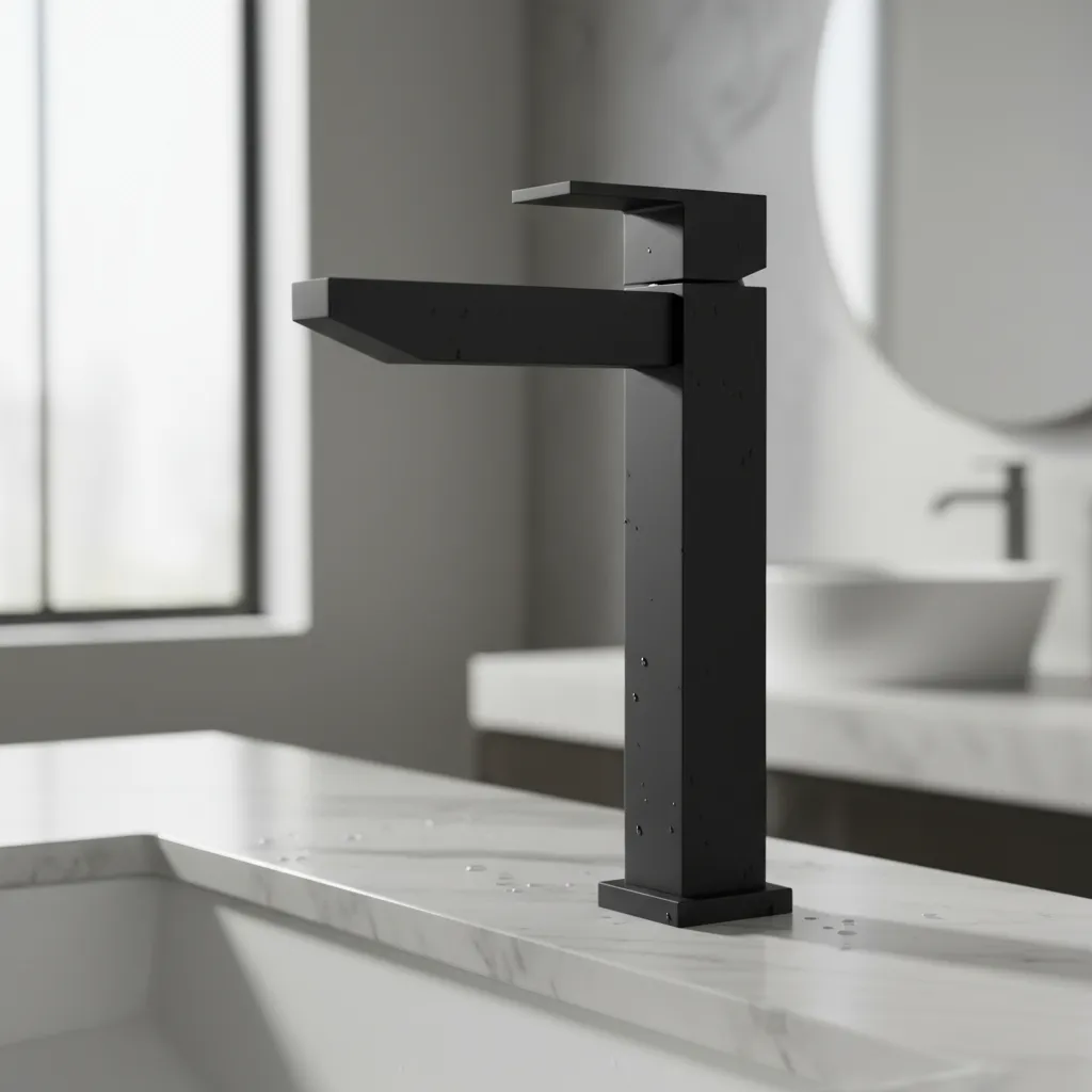 Torneira de Bancada para Lavatório Alta Preto Fosco Imperatriz