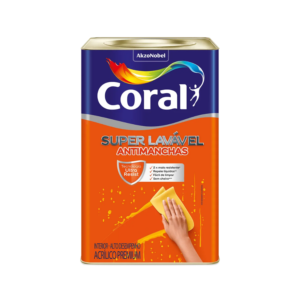 Tinta Acrílica Super Lavável Acetinada Coral